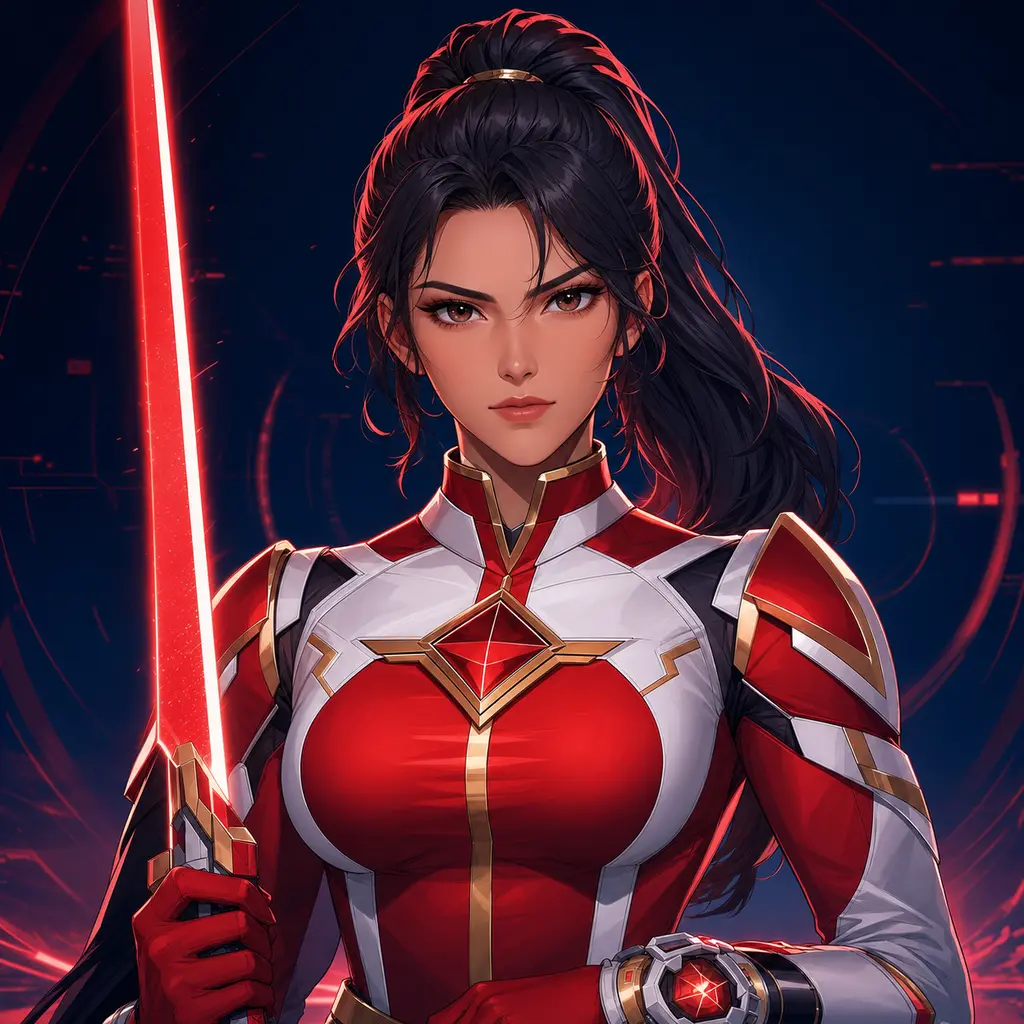 Portrait of Red Spectrum Ranger